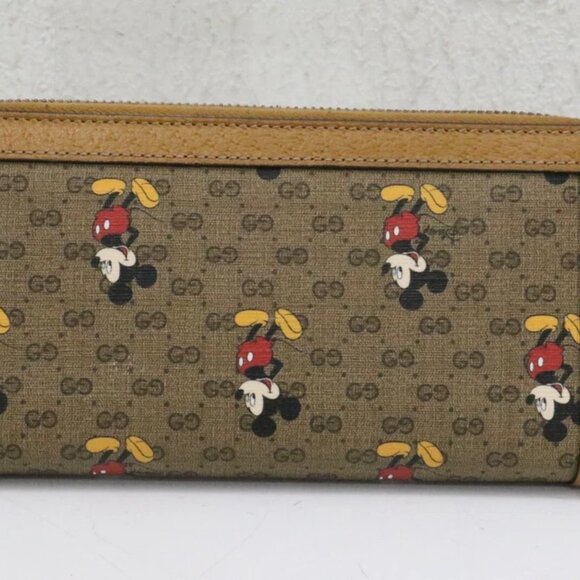 Gucci Disney GG Supreme Mickey Mouse Continental Long Wallet - Picture 7 of 15